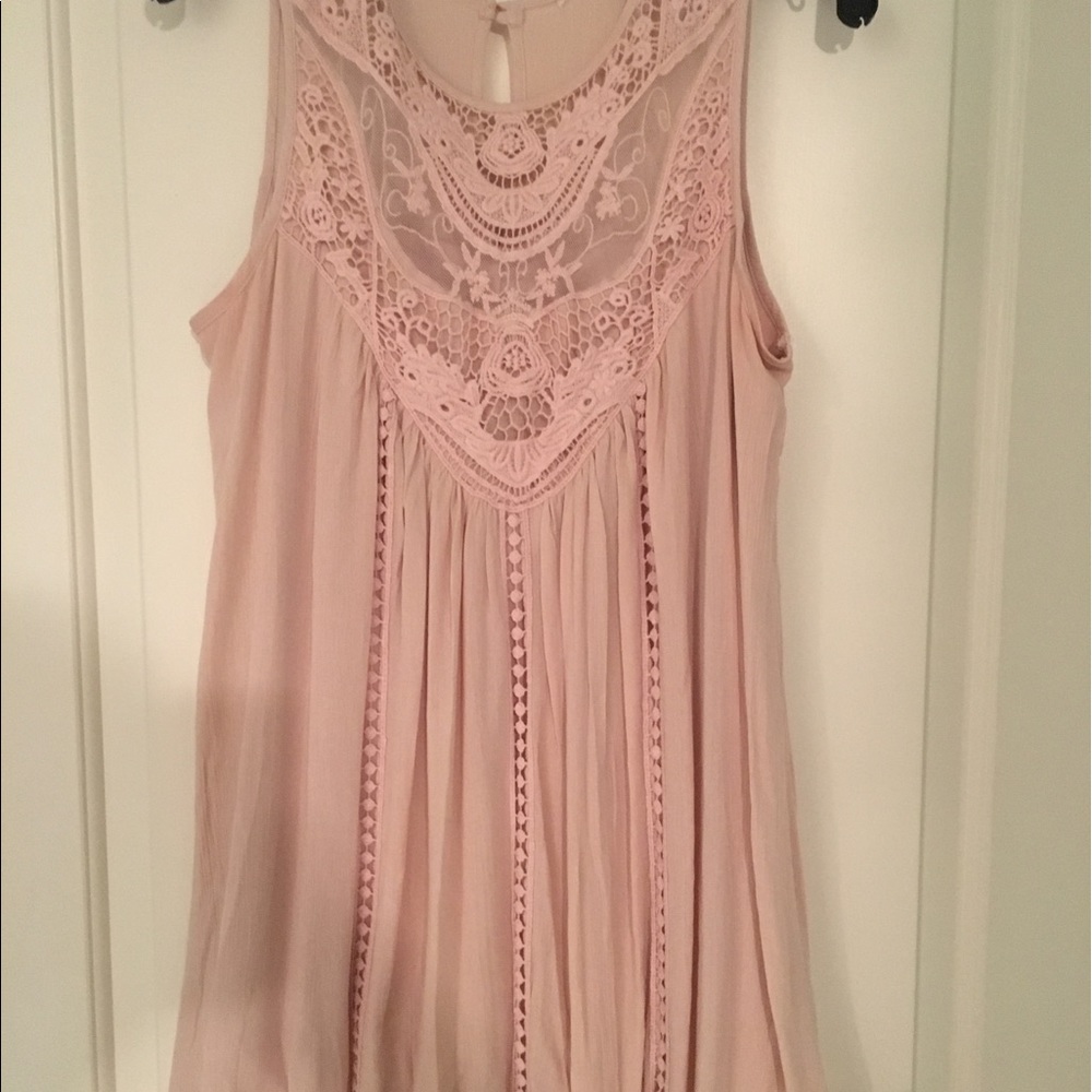 Baby pink dress with gorgeous embroidery!